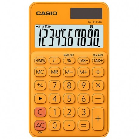 CALCOLATRICE CASIO 12 CIFRE ARANCIONE