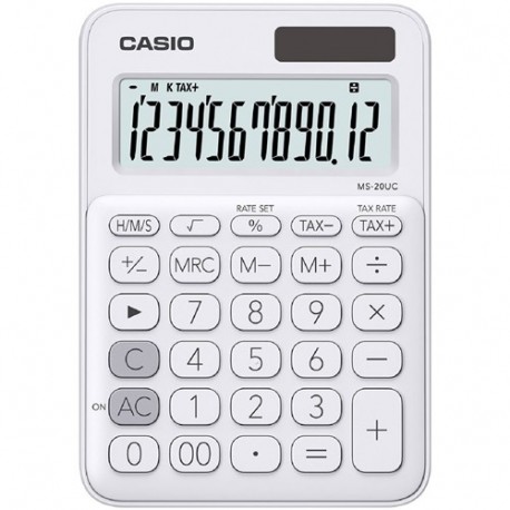 CALCOLATRICE CASIO 12 CIFRE BIANCO