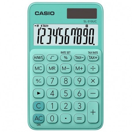 CALCOLATRICE CASIO 10 CIFRE VERDE PASTEL