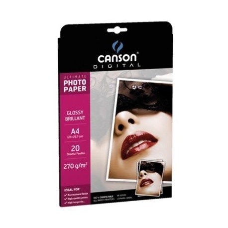 CARTA FOTO CANSON A4 GLOSSY 270GR