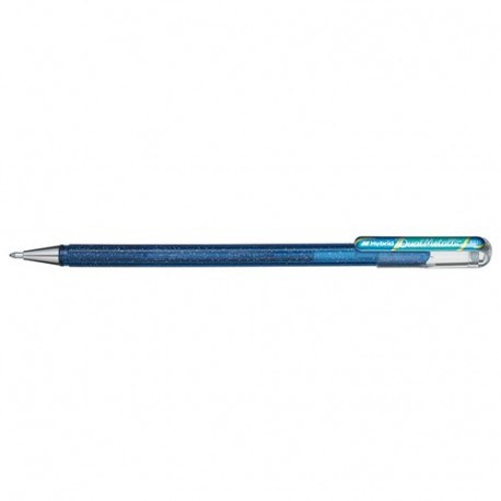 PENNA PENTEL HYBRID DUAL METALLIC BLU