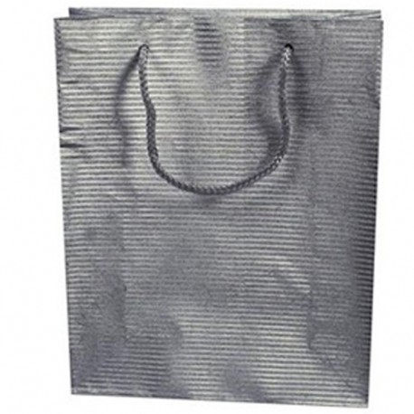 SHOPPER IN CARTA 18X14X7CM SILVER