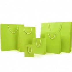 SHOPPER IN CARTA 16X19+8CM VERDE MELA