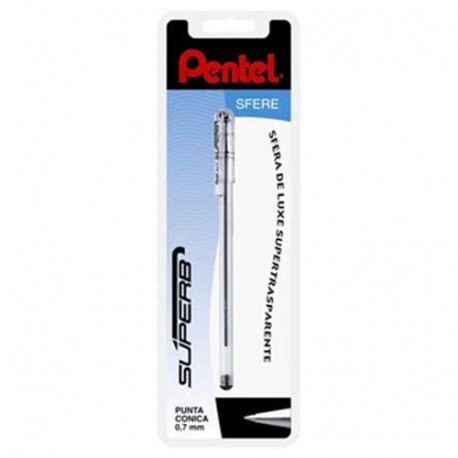 PENNA PENTEL SUPERB 0.7 NERO BLISTER 1PZ