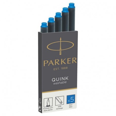 CARTUCCE PARKER QUINK 5PZ NERO/BLU -