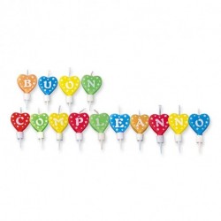 CANDELLINE BUON  COMPLEANNO CUORI CM5
