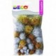 POMPONS LAME' ORO/ARGENTO 40PZ - 10962