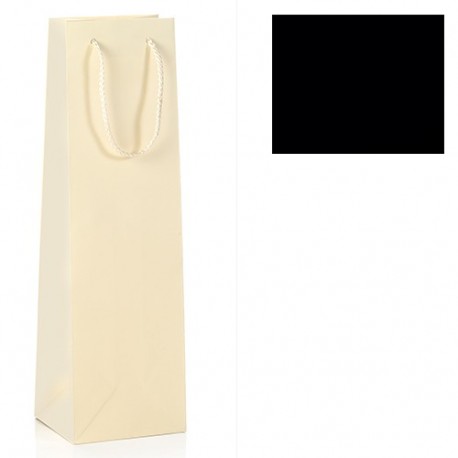 SHOPPER PER BOTTIGLIA 12X39+9CM NERO
