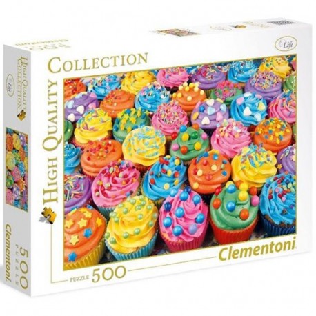 CLEM PUZZLE 500 HQC COLORFUL CUPCAKES -
