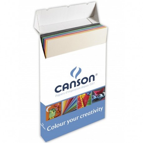 BOX CANSON COLOR 200F 50X70 220GR ASS