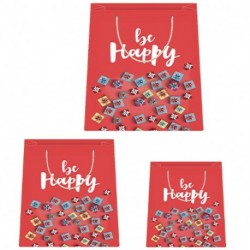 SHOPPER 18,5X23X10CM BE HAPPY M