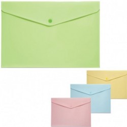 BUSTA CON BOTTONE PASTEL A4 4PZ - 81065