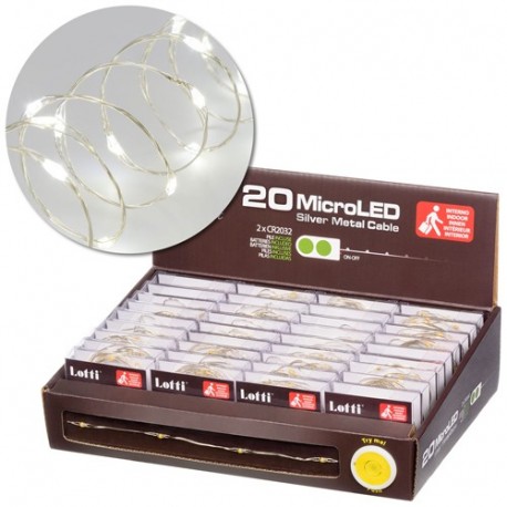 CATENA 20 MICROLED BIANCO D.1,5MM 2MT