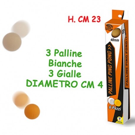 PING PONG PALLINE 40MM 6PZ MV1