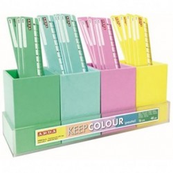 ESP. 48 RIGHELLI 16CM KEEP COL.PASTEL