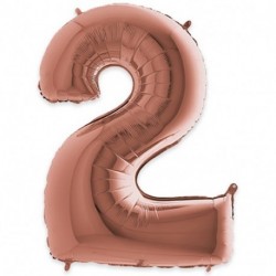PALLONCINI MYLAR N°2 102CM ROSE G. 40"