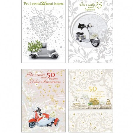 BIGLIETTO FELICE ANNIVERSARIO  -