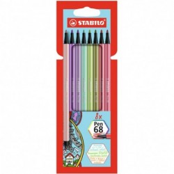 PENNARELLI STABILO PEN68 8PZ. PASTEL