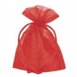 BUSTA ORGANZA 12X17 CM ROSSO - 763 08