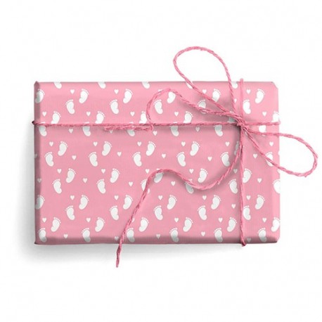 CARTE REGALO PIEGATA PIEDINI SU ROSA