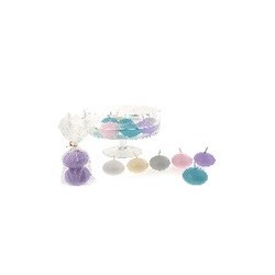 SET 2 CANDELE OPACHE OVALI GIALLE 5X3