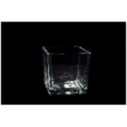 VASO IN VETRO " CUBO"  14X14  - 08543