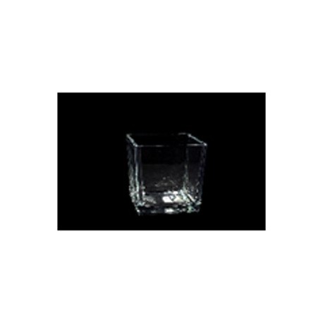 VASO IN VETRO " CUBO"  14X14  - 08543