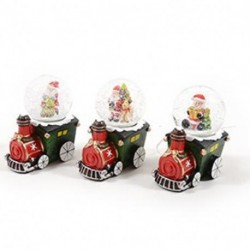 LOCOMOTIVA PALLA DI  NEVE IN RESINA 9X6.