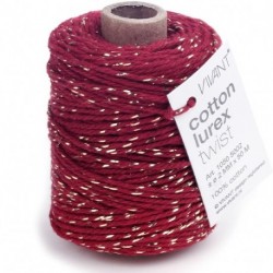 NASTRO COT. LUREX CORD 50MX2MM BORDEAUX