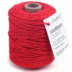 NASTRO COTTON CORD 50MX2MM ROSSO  -