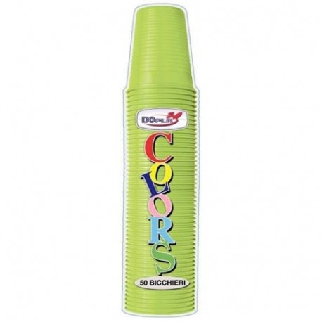 BICCHIERI DOPLA VERDE ACIDO 200CC 50PZ.