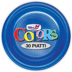 PIATTI PIANI DOPLA BLU 30PZ D.22 - 01490