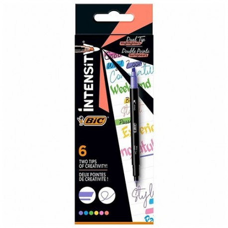 EVIDENZIATORI BIC INTENSITY DUAL TIP 6PZ