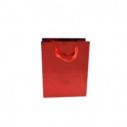 SHOPPER NATALE 32X26X10CM METAL ROSSO  -