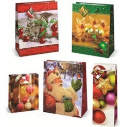 BORSA IN CARTA 13X36X10CM NATALE - 4348