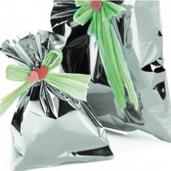 BUSTA REGALO TINTA UNITA 40X60 ARGENTO