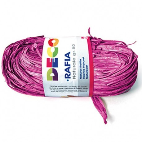 RAFIA NATURALE PACCHETTO 50GR ROSA