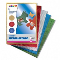 CANNETE' METALLIZZATO 25X35CM 10PZ -