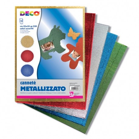 CANNETE' METALLIZZATO 25X35CM 10PZ -