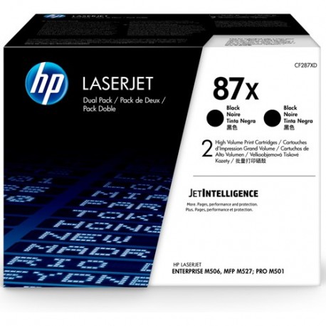 TONER HP CF. 2 PZ. CF287X NERO 18000PG