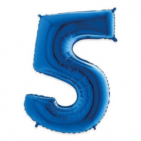 PALLONCINI MYLAR N°5 102CM BLU 40" -
