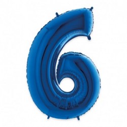 PALLONCINI MYLAR N°6 102CM BLU 40"