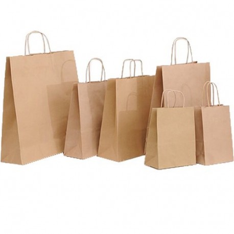 SHOPPER IN CARTA 26X35+26CM KRAFT