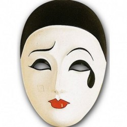 MASCHERA PIERROT IN PLASTICA  - 00056