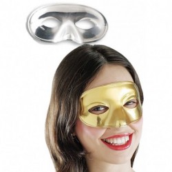 MASCHERA DOMINO IN PLASTICA METALLIZZATA