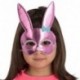 MASCHERA CONIGLIETTA ROSA BIMBA IN TESSU