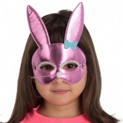 MASCHERA CONIGLIETTA ROSA BIMBA IN TESSU