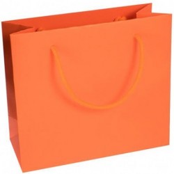 BORSA IN CARTA 35X32+25CM ARANCIO -