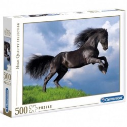 CLEM PUZZLE 500 FRESIAN BLACK HORSE -