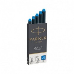 CARTUCCE PARKER QUINK 5PZ BLU LAVABILE